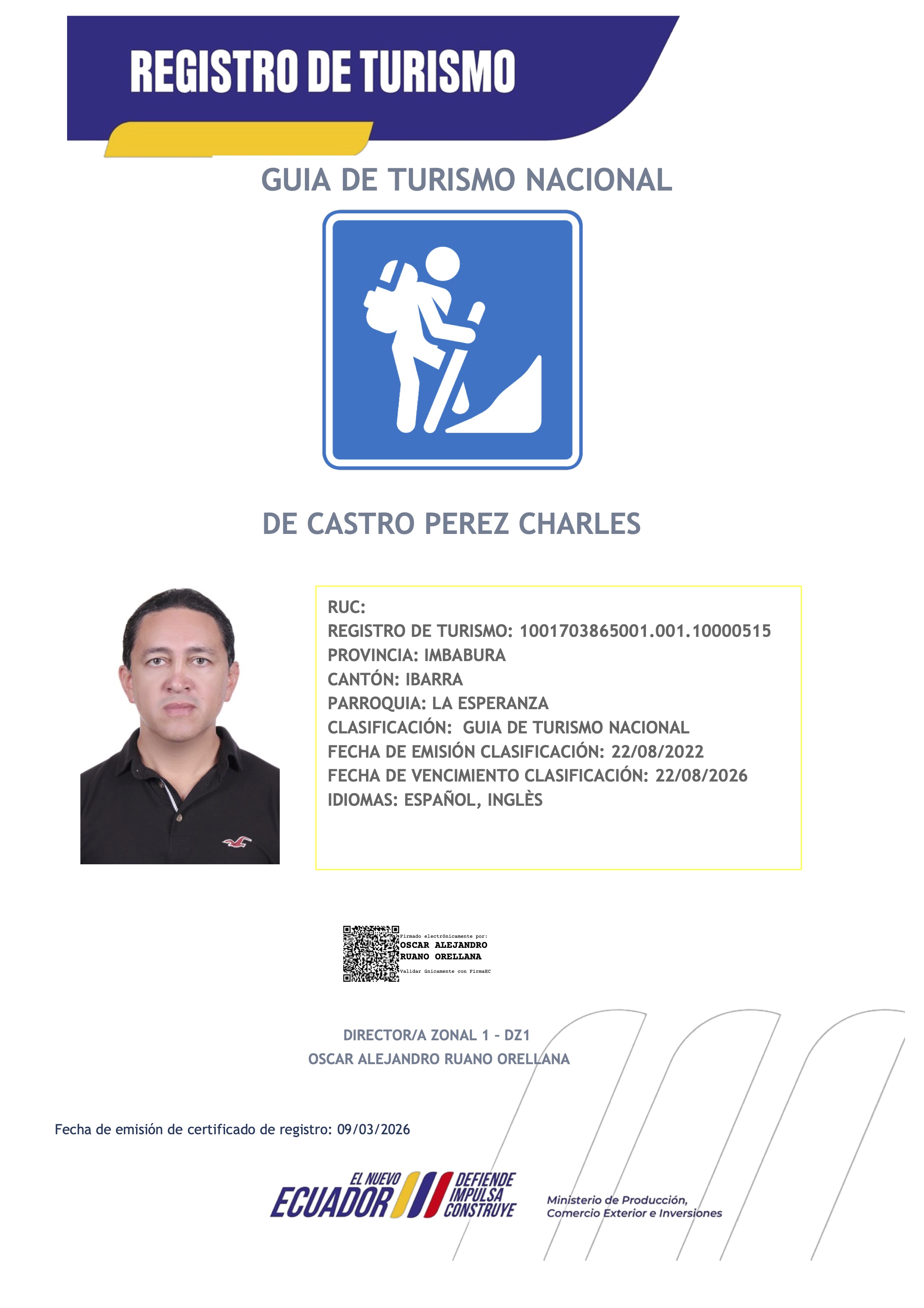 DE CASTRO PEREZ CHARLES