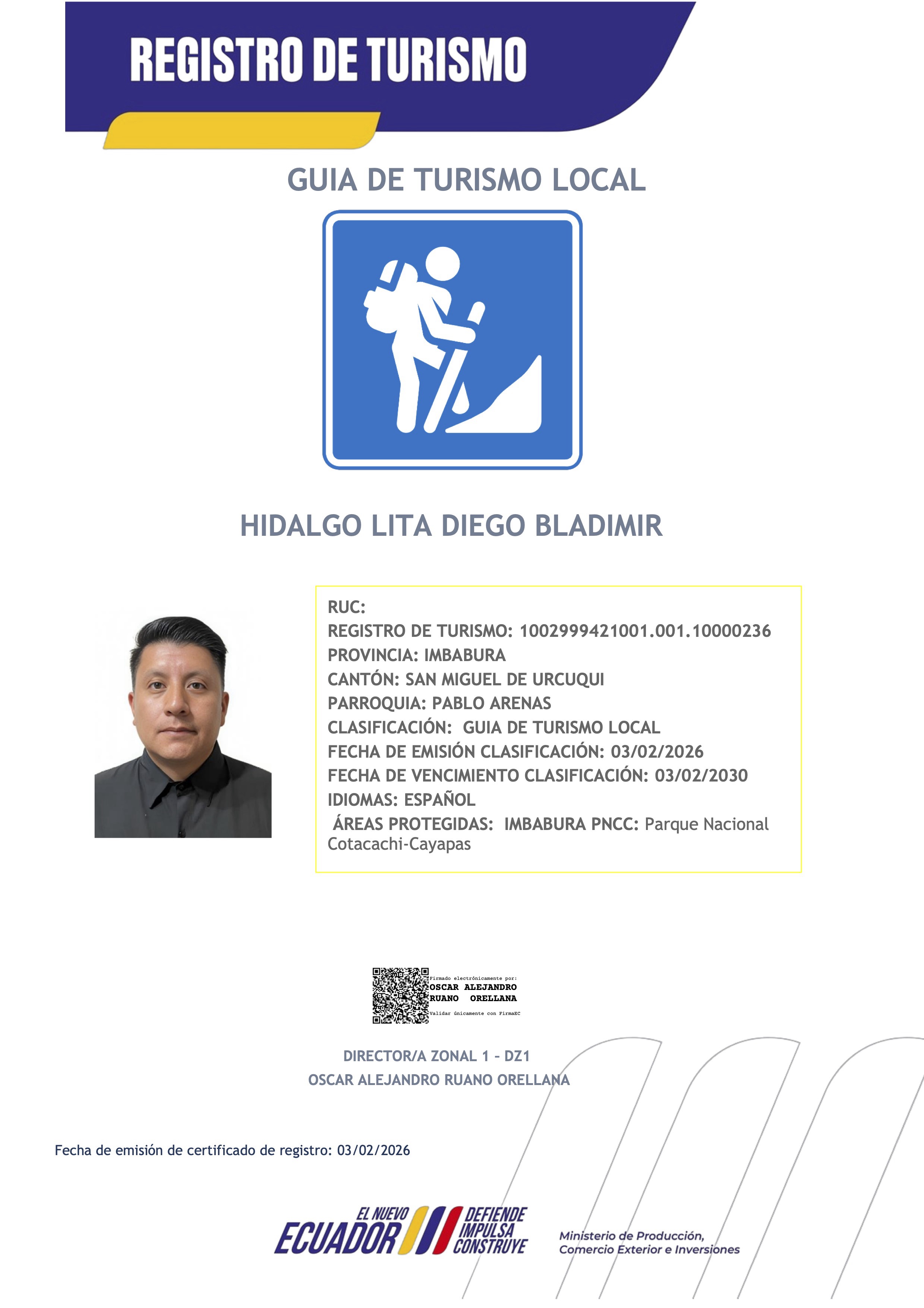 HIDALGO LITA DIEGO BLADIMIR