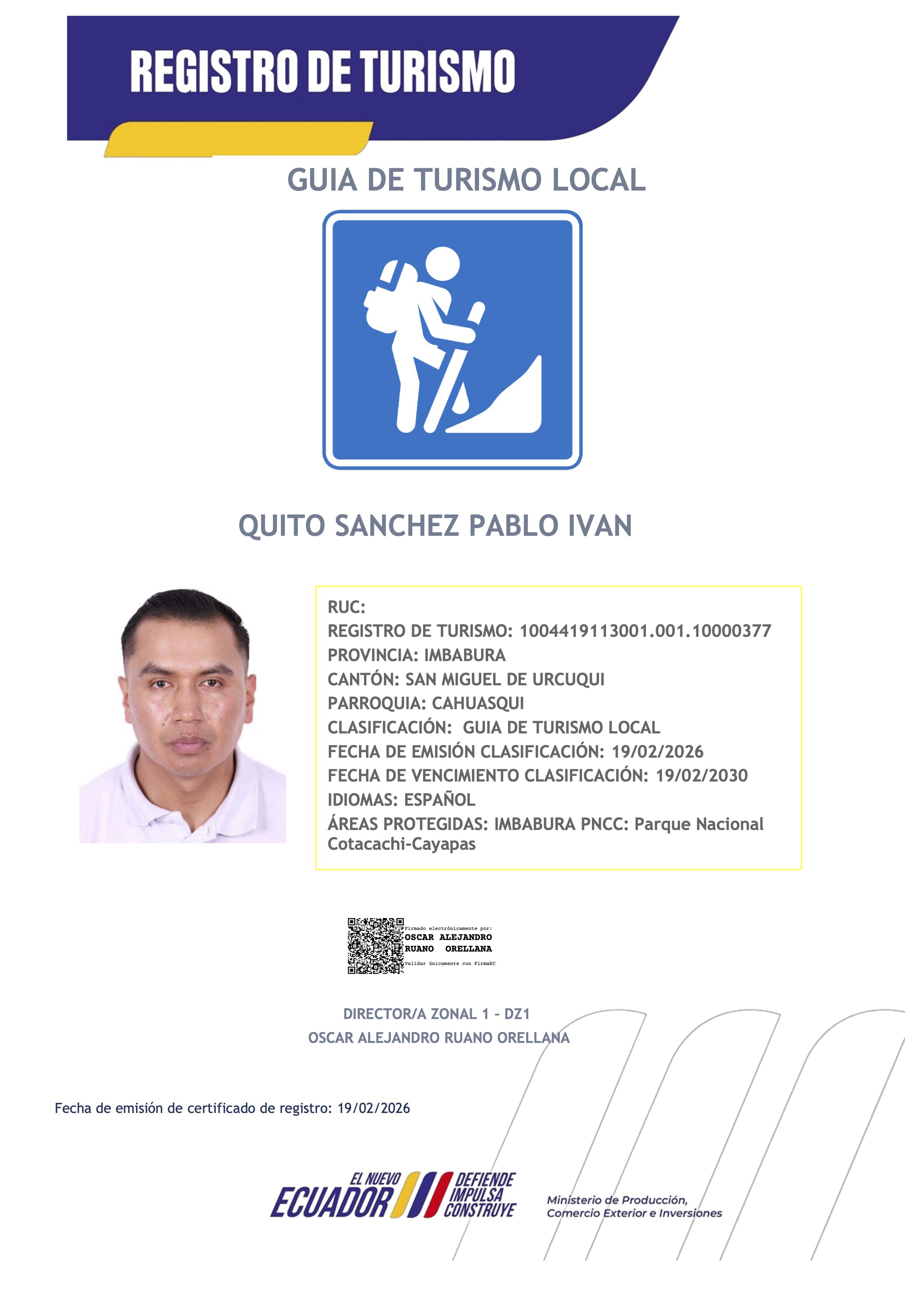 QUITO SANCHEZ PABLO IVAN